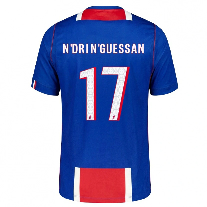 Danxen Kinderen Landry N'dri N'guessan #17 Rood Wit Blauw Thuisshirt Thuistenue 2026/27 T-Shirt België