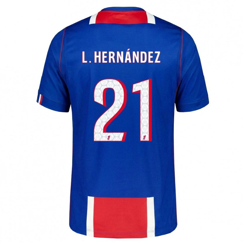 Danxen Kinderen Lucas Hernández #21 Rood Wit Blauw Thuisshirt Thuistenue 2026/27 T-Shirt België