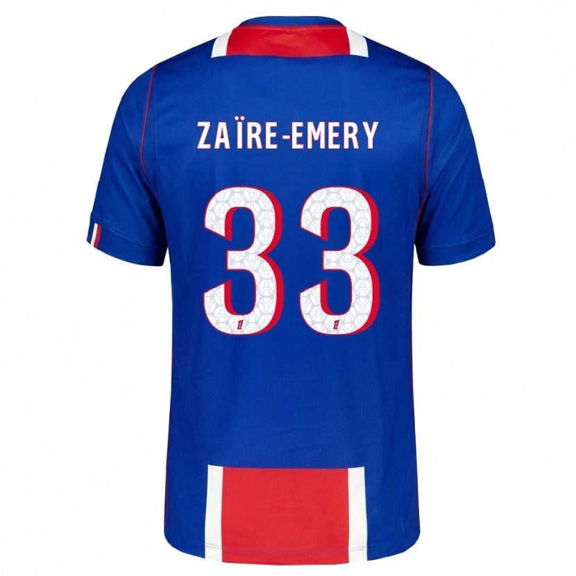 Danxen Kinderen Warren Zaïre-Emery #33 Rood Wit Blauw Thuisshirt Thuistenue 2026/27 T-Shirt België