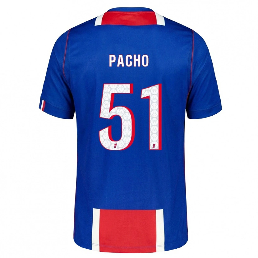 Danxen Kinderen Willian Pacho #51 Rood Wit Blauw Thuisshirt Thuistenue 2026/27 T-Shirt België