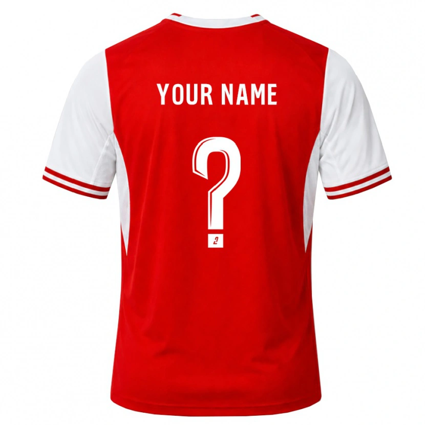 Danxen Kinderen Uw Naam #0 Rood Wit Thuisshirt Thuistenue 2026/27 T-Shirt België