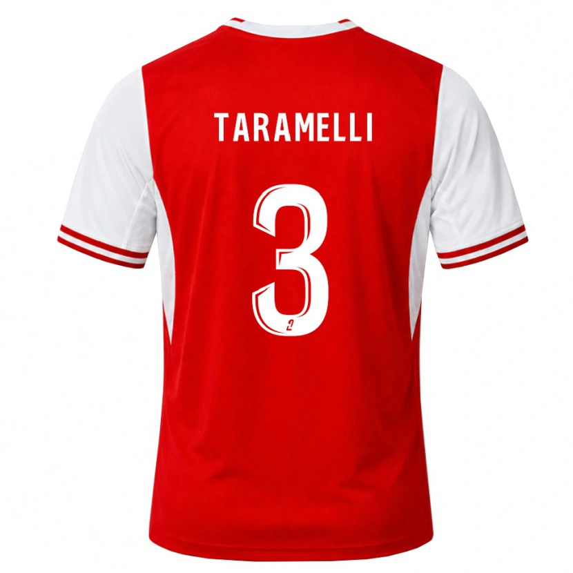 Danxen Kinderen Valentin Taramelli #3 Rood Wit Thuisshirt Thuistenue 2026/27 T-Shirt België