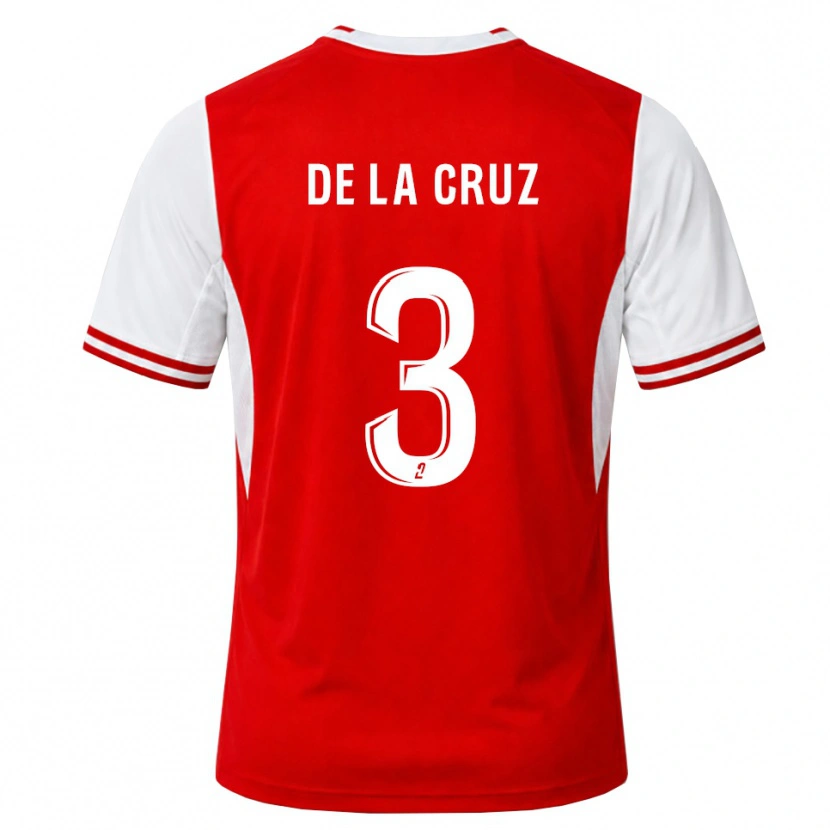 Danxen Kinderen Maiky De La Cruz #3 Rood Wit Thuisshirt Thuistenue 2026/27 T-Shirt België