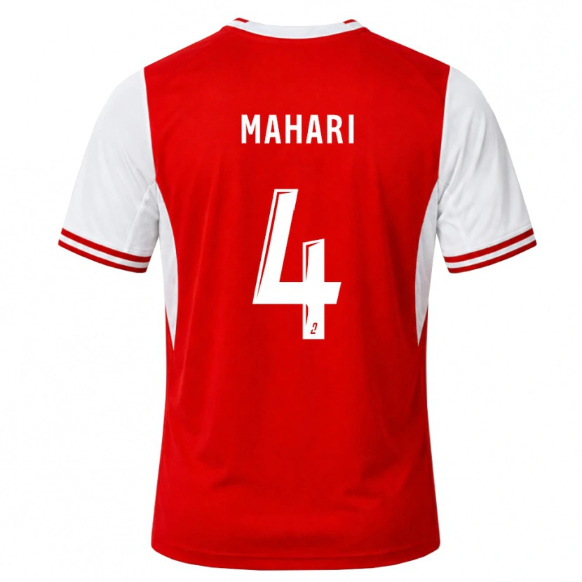 Danxen Kinderen Efdon Mahari #4 Rood Wit Thuisshirt Thuistenue 2026/27 T-Shirt België