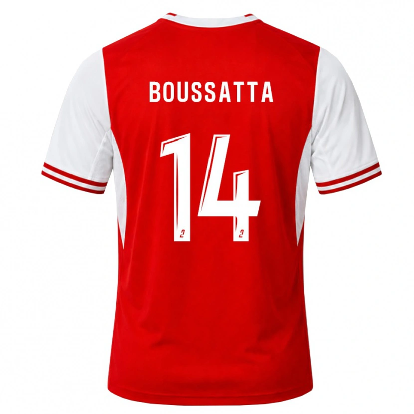 Danxen Kinderen Naïl Boussatta #14 Rood Wit Thuisshirt Thuistenue 2026/27 T-Shirt België