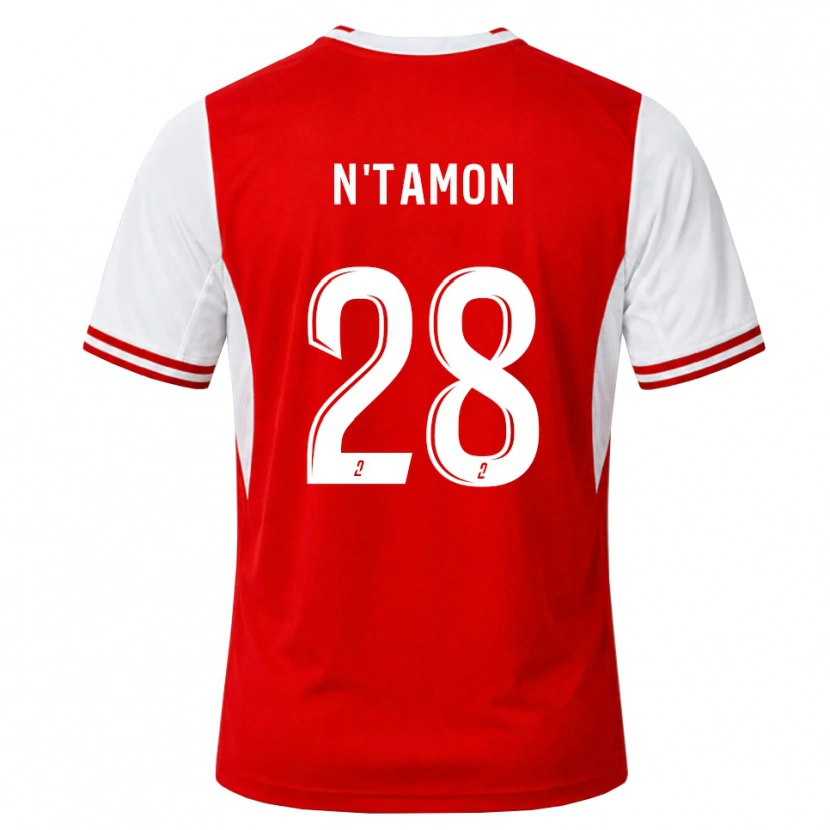 Danxen Kinderen Elie N'tamon #28 Rood Wit Thuisshirt Thuistenue 2026/27 T-Shirt België
