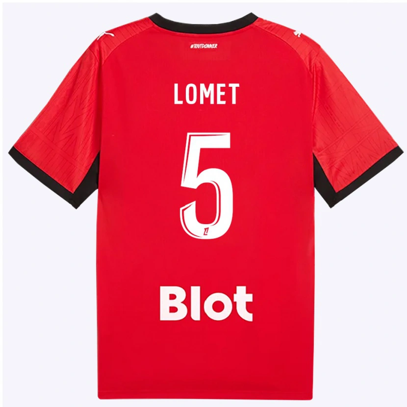 Danxen Kinderen Ruben Lomet #5 Rood Zwart Wit Thuisshirt Thuistenue 2026/27 T-Shirt België