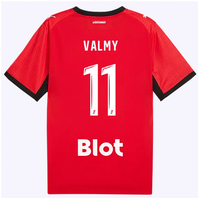 Danxen Kinderen Mouhammad Valmy #11 Rood Zwart Wit Thuisshirt Thuistenue 2026/27 T-Shirt België