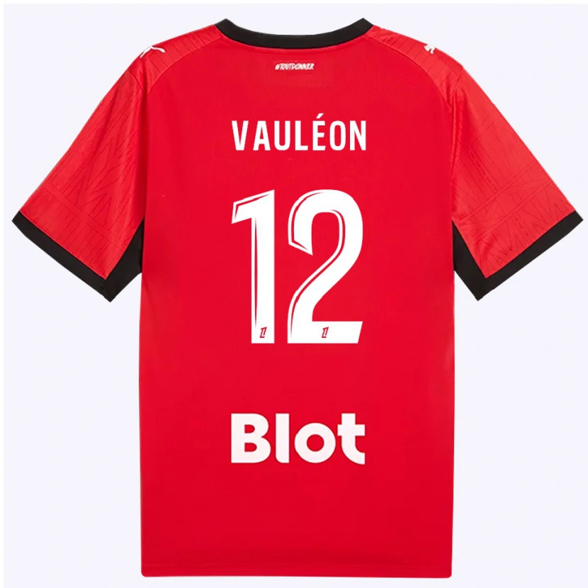 Danxen Kinderen Antoine Vauléon #12 Rood Zwart Wit Thuisshirt Thuistenue 2026/27 T-Shirt België