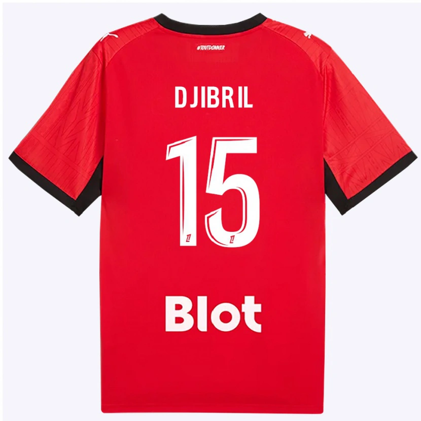 Danxen Kinderen Djibril Diallo #15 Rood Zwart Wit Thuisshirt Thuistenue 2026/27 T-Shirt België