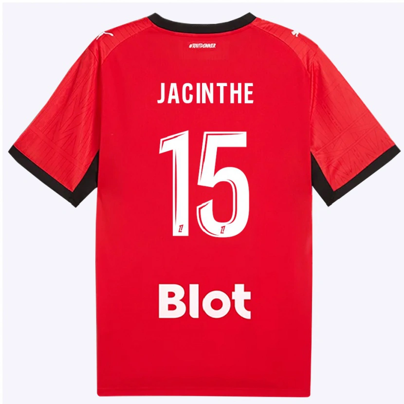 Danxen Kinderen Dee-Shawn Jacinthe #15 Rood Zwart Wit Thuisshirt Thuistenue 2026/27 T-Shirt België