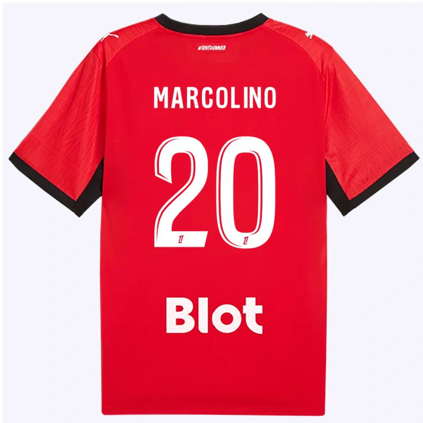Danxen Kinderen Henrick Do Marcolino #20 Rood Zwart Wit Thuisshirt Thuistenue 2026/27 T-Shirt België