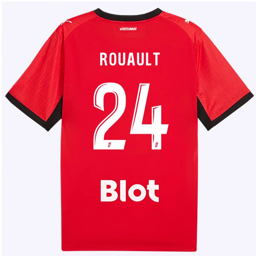 Danxen Kinderen Anthony Rouault #24 Rood Zwart Wit Thuisshirt Thuistenue 2026/27 T-Shirt België