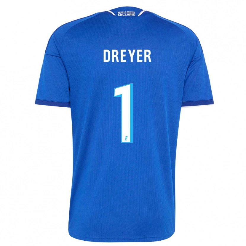 Danxen Kinderen Matthieu Dreyer #1 Koninklijk Blauw Wit Thuisshirt Thuistenue 2026/27 T-Shirt België