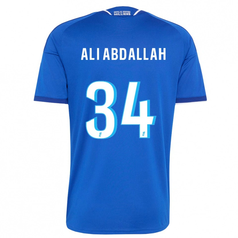 Danxen Kinderen Aboubacar Ali Abdallah #34 Koninklijk Blauw Wit Thuisshirt Thuistenue 2026/27 T-Shirt België