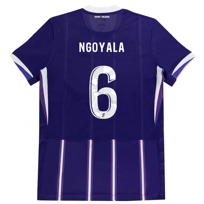 Danxen Kinderen Frédéric Efuele Ngoyala #6 Paars Wit Thuisshirt Thuistenue 2026/27 T-Shirt België