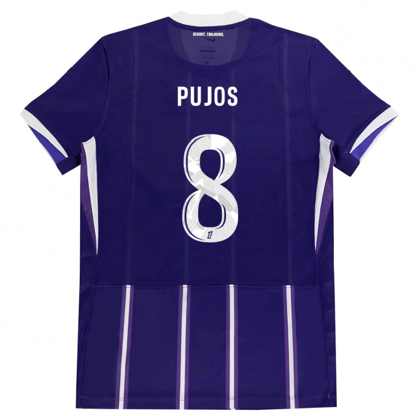 Danxen Kinderen Lenny Pujos #8 Paars Wit Thuisshirt Thuistenue 2026/27 T-Shirt België