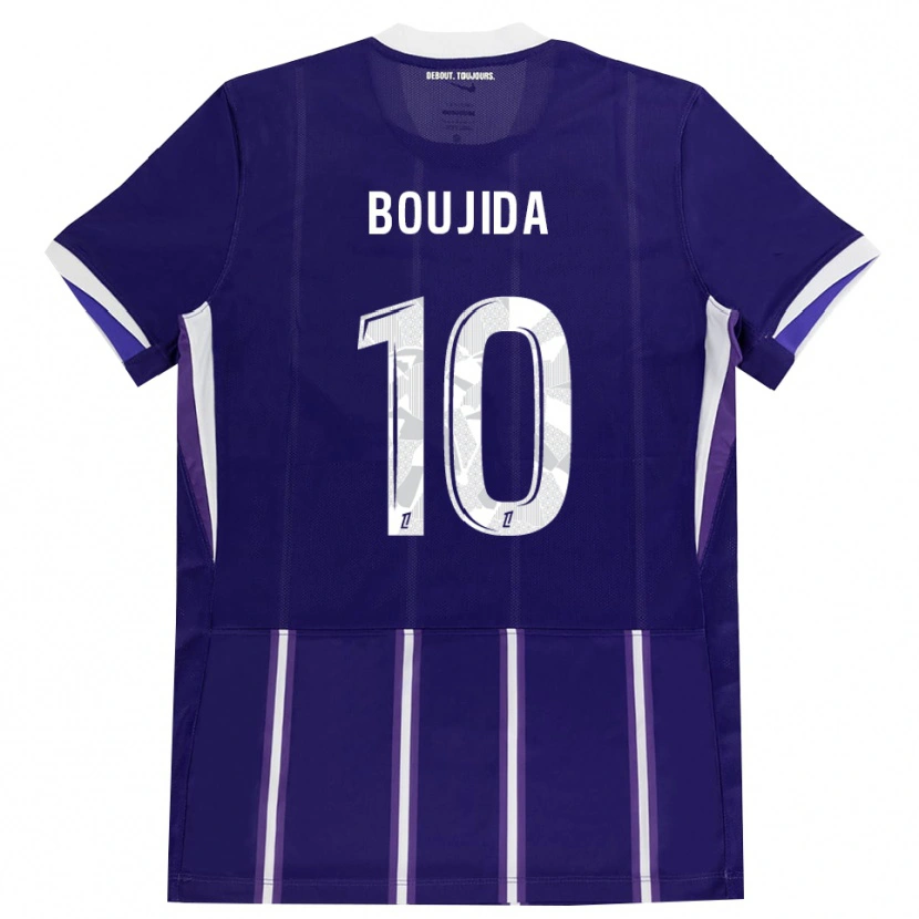 Danxen Kinderen Hamza Boujida #10 Paars Wit Thuisshirt Thuistenue 2026/27 T-Shirt België