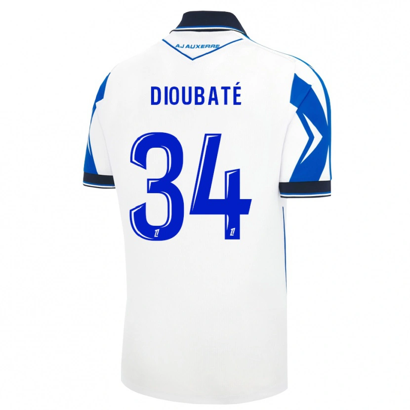 Danxen Kinderen Lamfia Dioubaté #34 Zwart Wit Blauw Thuisshirt Thuistenue 2026/27 T-Shirt België