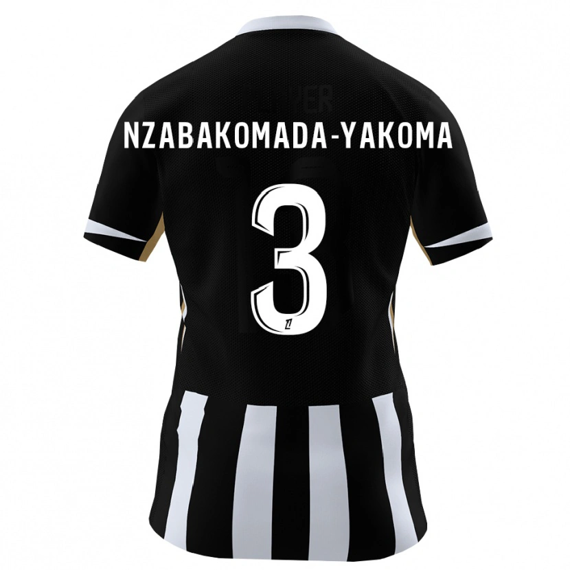 Danxen Kinderen Raphaël Nzabakomada-Yakoma #3 Zwart Blauw Thuisshirt Thuistenue 2026/27 T-Shirt België