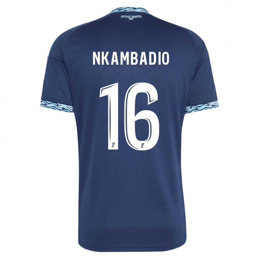 Danxen Kinderen Obed Nkambadio #16 Staalblauw Wit Thuisshirt Thuistenue 2026/27 T-Shirt België