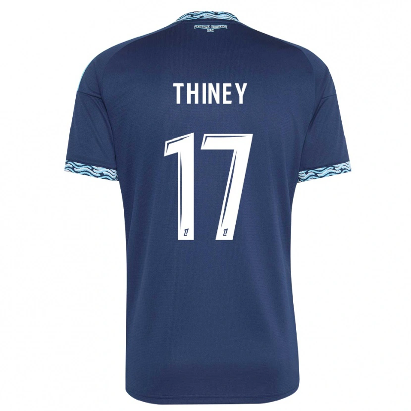 Danxen Kinderen Gaëtane Thiney #17 Staalblauw Wit Thuisshirt Thuistenue 2026/27 T-Shirt België