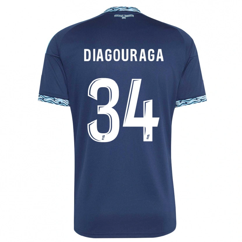 Danxen Kinderen Djibril Diagouraga #34 Staalblauw Wit Thuisshirt Thuistenue 2026/27 T-Shirt België