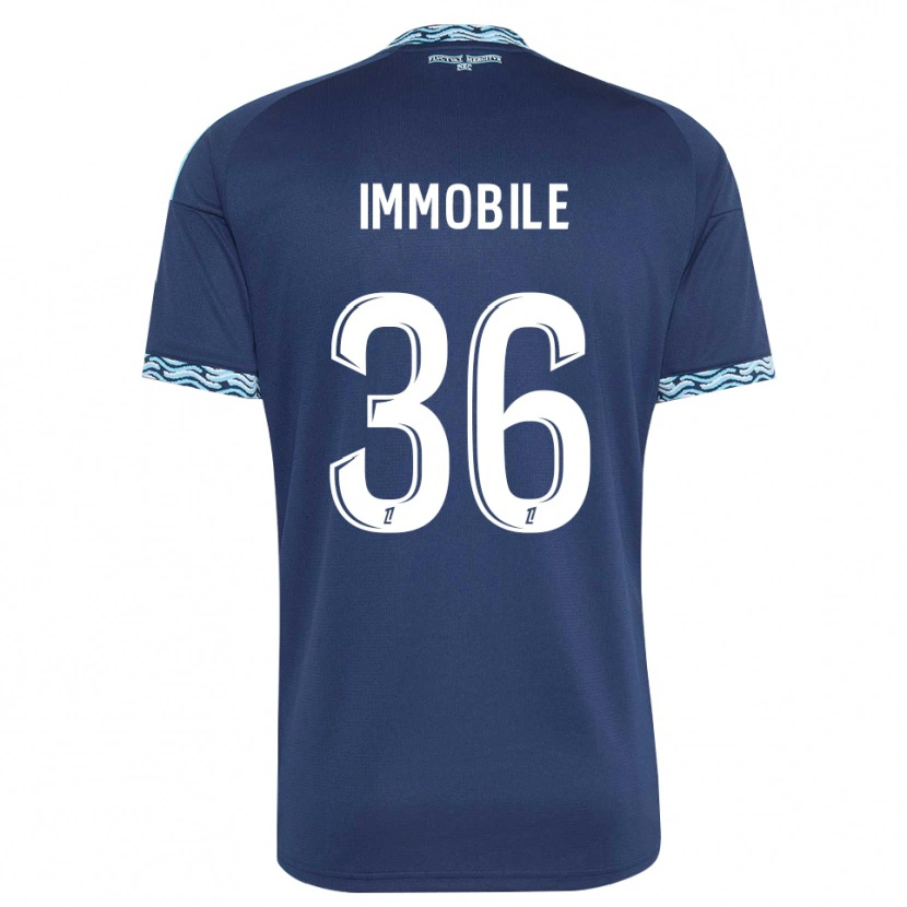 Danxen Kinderen Ciro Immobile #36 Staalblauw Wit Thuisshirt Thuistenue 2026/27 T-Shirt België