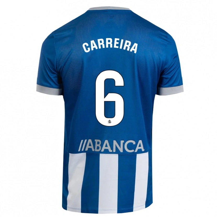 Danxen Kinderen David Carreira #6 Blauw Grijs Wit Thuisshirt Thuistenue 2026/27 T-Shirt België