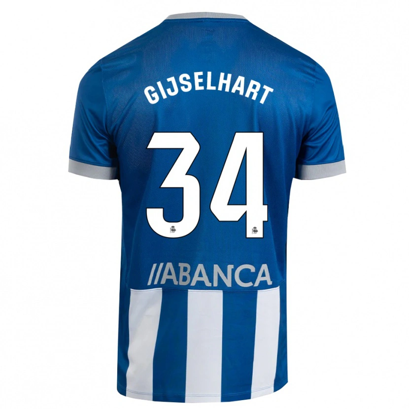 Danxen Kinderen Teun Gijselhart #34 Blauw Grijs Wit Thuisshirt Thuistenue 2026/27 T-Shirt België