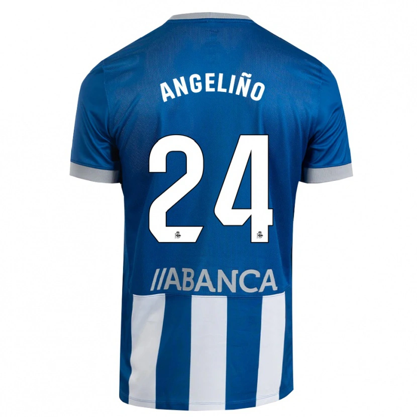 Danxen Kinderen Angeliño #24 Blauw Grijs Wit Thuisshirt Thuistenue 2026/27 T-Shirt België