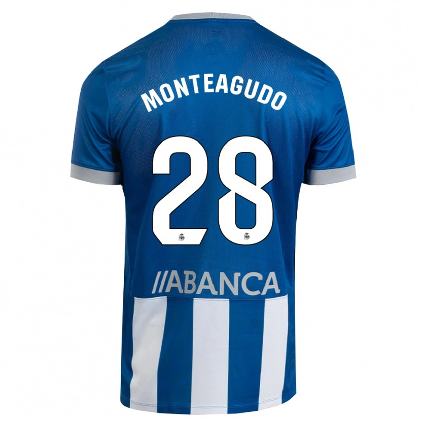 Danxen Kinderen Paula Monteagudo #28 Blauw Grijs Wit Thuisshirt Thuistenue 2026/27 T-Shirt België