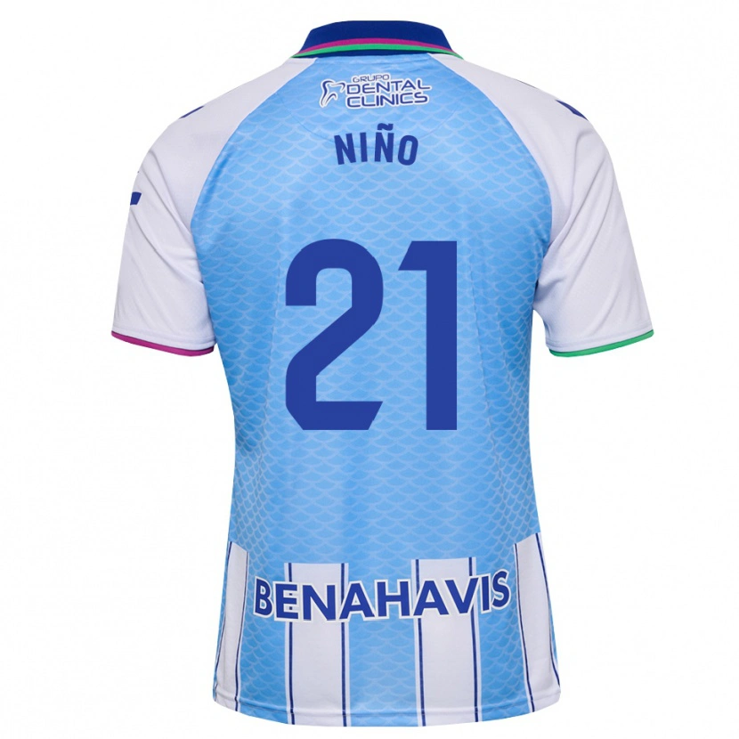 Danxen Kinderen Adrián Niño #21 Diep Hemelsblauw Wit Thuisshirt Thuistenue 2026/27 T-Shirt België