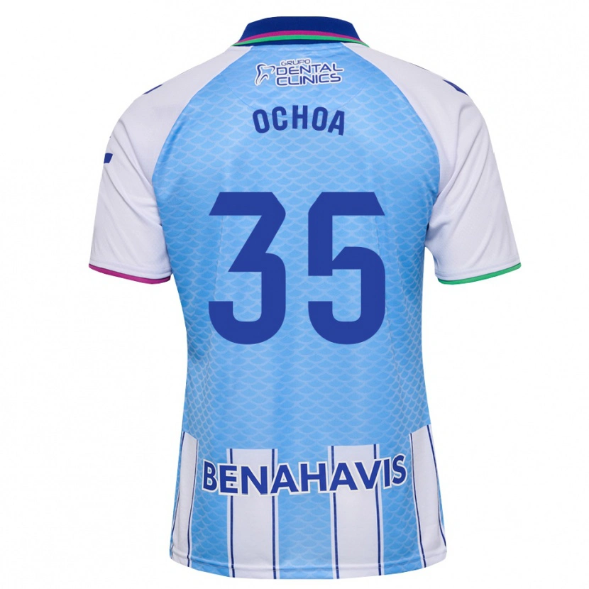 Danxen Kinderen Aarón Ochoa #35 Diep Hemelsblauw Wit Thuisshirt Thuistenue 2026/27 T-Shirt België