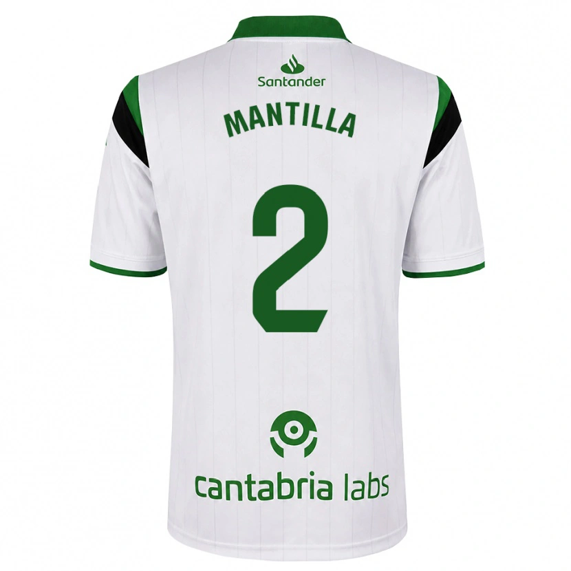 Danxen Kinderen Álvaro Mantilla #2 Wit Groen Zwart Thuisshirt Thuistenue 2026/27 T-Shirt België