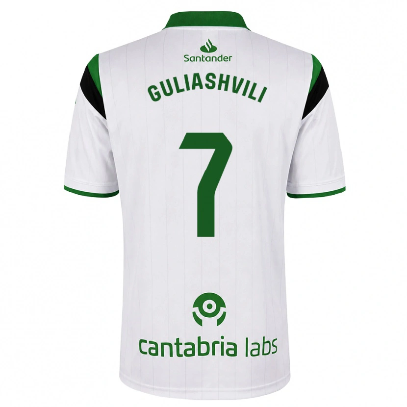 Danxen Kinderen Giorgi Guliashvili #7 Wit Groen Zwart Thuisshirt Thuistenue 2026/27 T-Shirt België