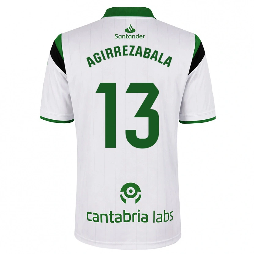 Danxen Kinderen Julen Agirrezabala #13 Wit Groen Zwart Thuisshirt Thuistenue 2026/27 T-Shirt België