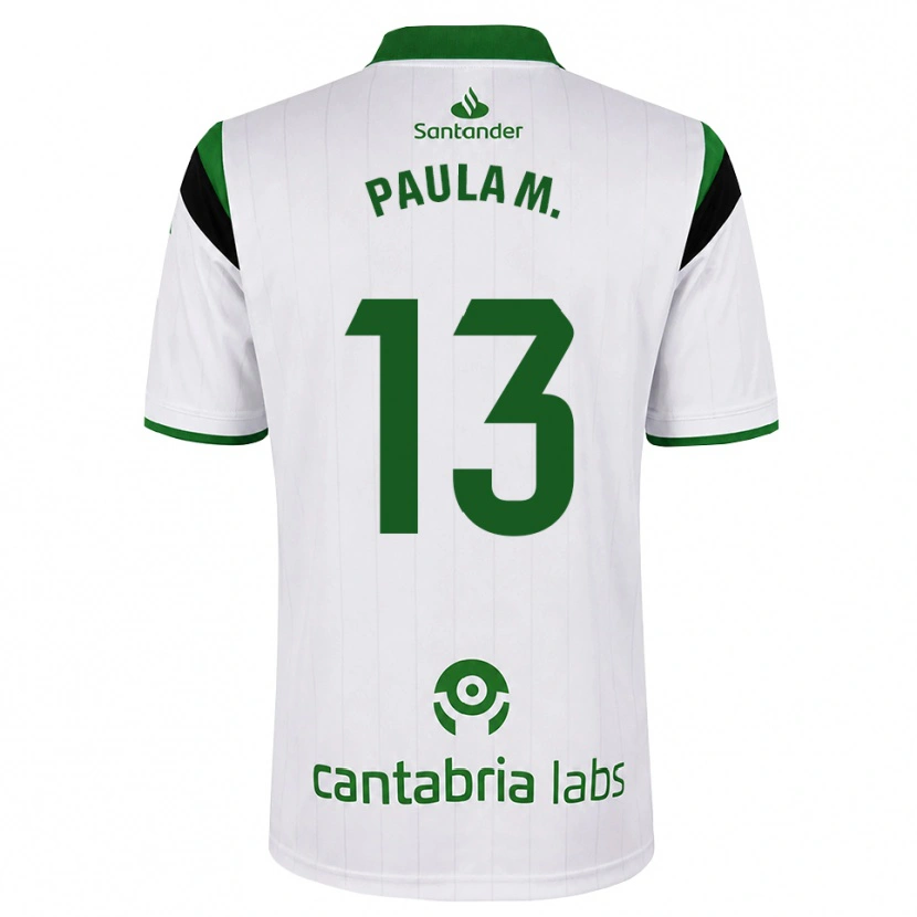 Danxen Kinderen Paula Muñoz Álvarez #13 Wit Groen Zwart Thuisshirt Thuistenue 2026/27 T-Shirt België