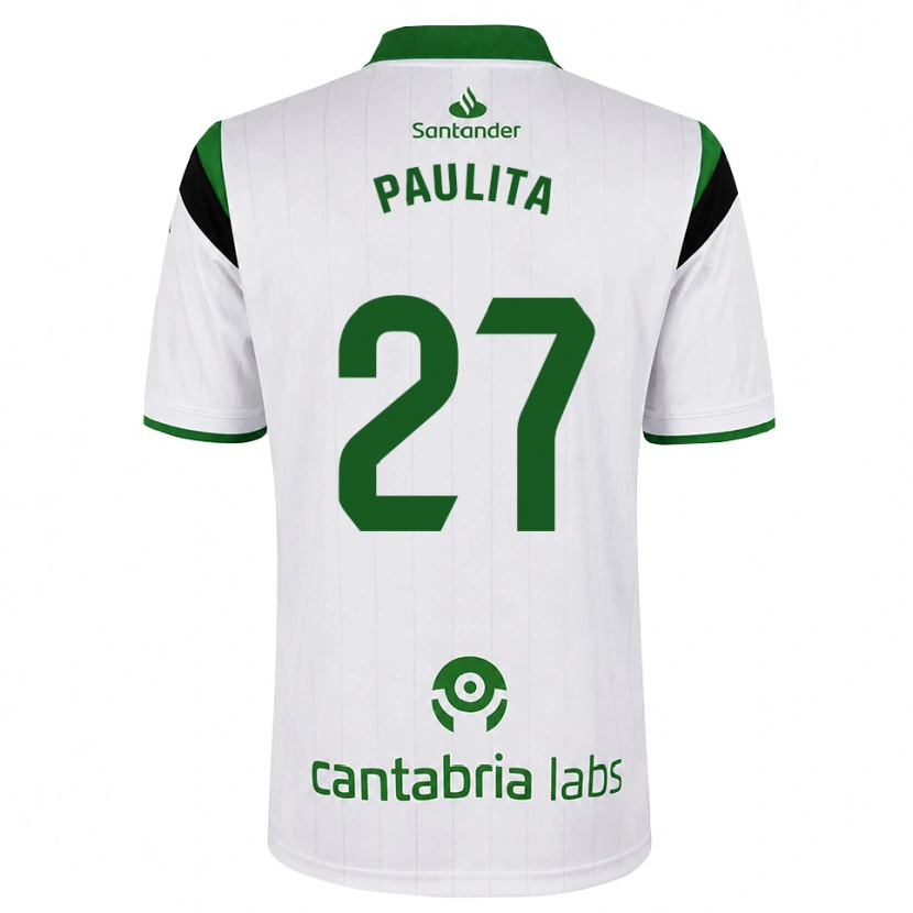 Danxen Kinderen Paula García Hontañón #27 Wit Groen Zwart Thuisshirt Thuistenue 2026/27 T-Shirt België