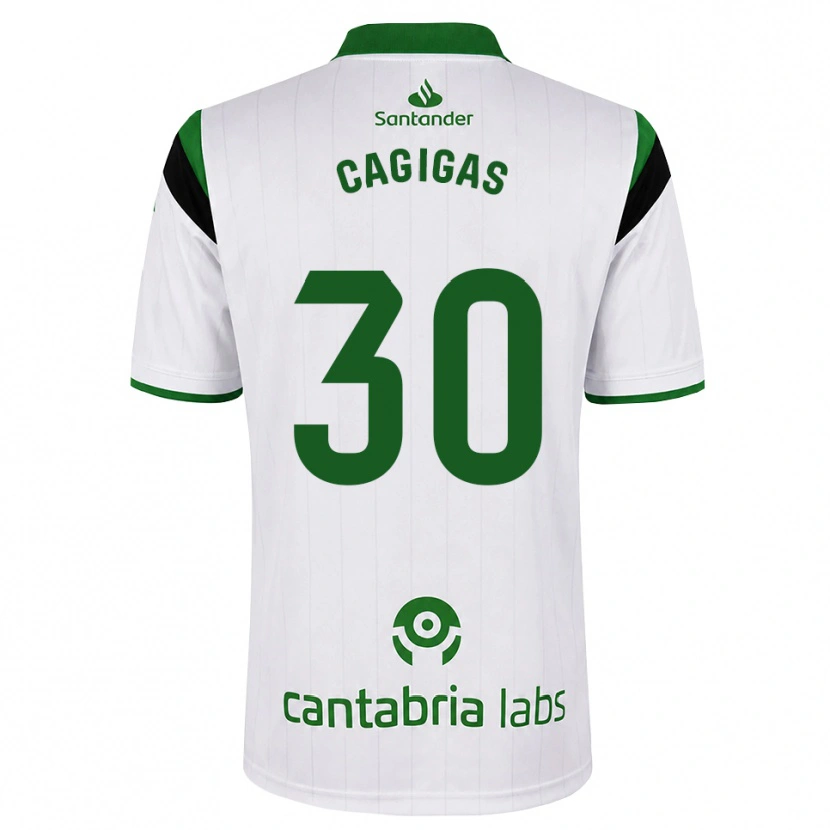 Danxen Kinderen Iván Cagigas #30 Wit Groen Zwart Thuisshirt Thuistenue 2026/27 T-Shirt België
