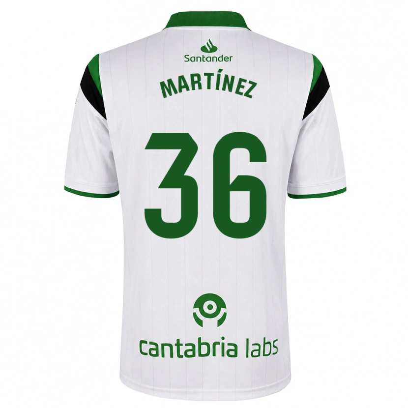 Danxen Kinderen Sergio Martínez #36 Wit Groen Zwart Thuisshirt Thuistenue 2026/27 T-Shirt België