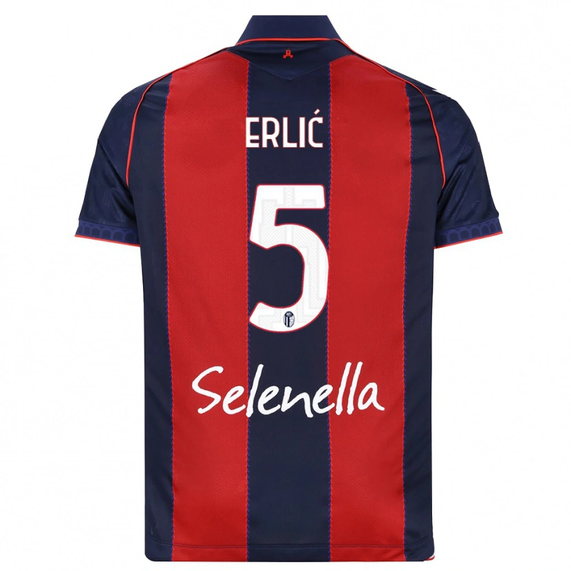 Danxen Kinderen Martin Erlić #5 Koninklijk Blauw Rood Wit Thuisshirt Thuistenue 2026/27 T-Shirt België