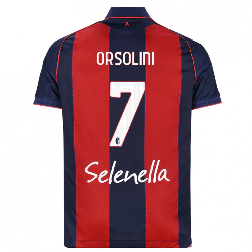 Danxen Kinderen Riccardo Orsolini #7 Koninklijk Blauw Rood Wit Thuisshirt Thuistenue 2026/27 T-Shirt België