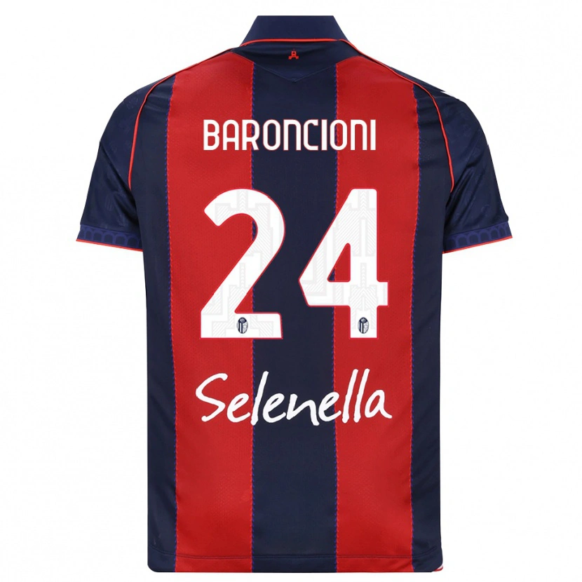 Danxen Kinderen Davide Baroncioni #24 Koninklijk Blauw Rood Wit Thuisshirt Thuistenue 2026/27 T-Shirt België