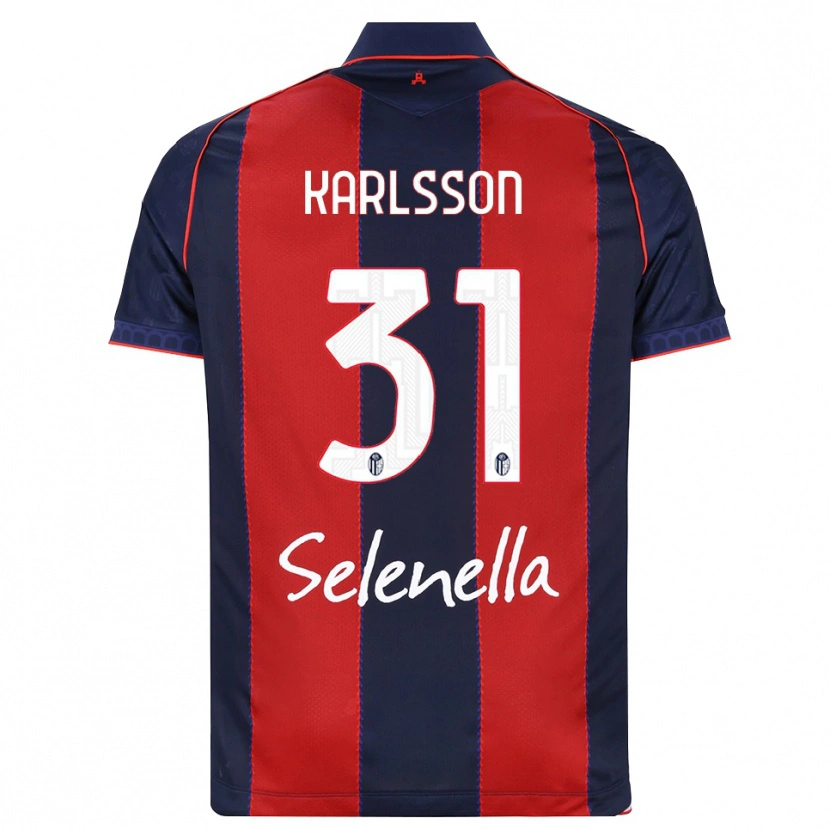 Danxen Kinderen Kazper Karlsson #31 Koninklijk Blauw Rood Wit Thuisshirt Thuistenue 2026/27 T-Shirt België