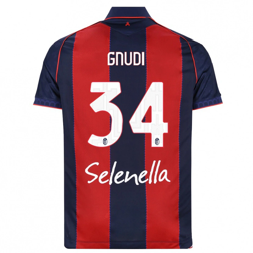 Danxen Kinderen Riccardo Gnudi #34 Koninklijk Blauw Rood Wit Thuisshirt Thuistenue 2026/27 T-Shirt België