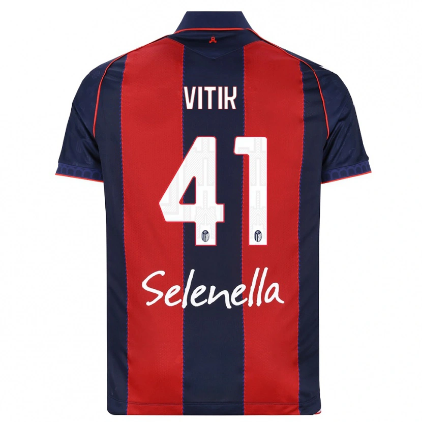 Danxen Kinderen Martin Vitík #41 Koninklijk Blauw Rood Wit Thuisshirt Thuistenue 2026/27 T-Shirt België
