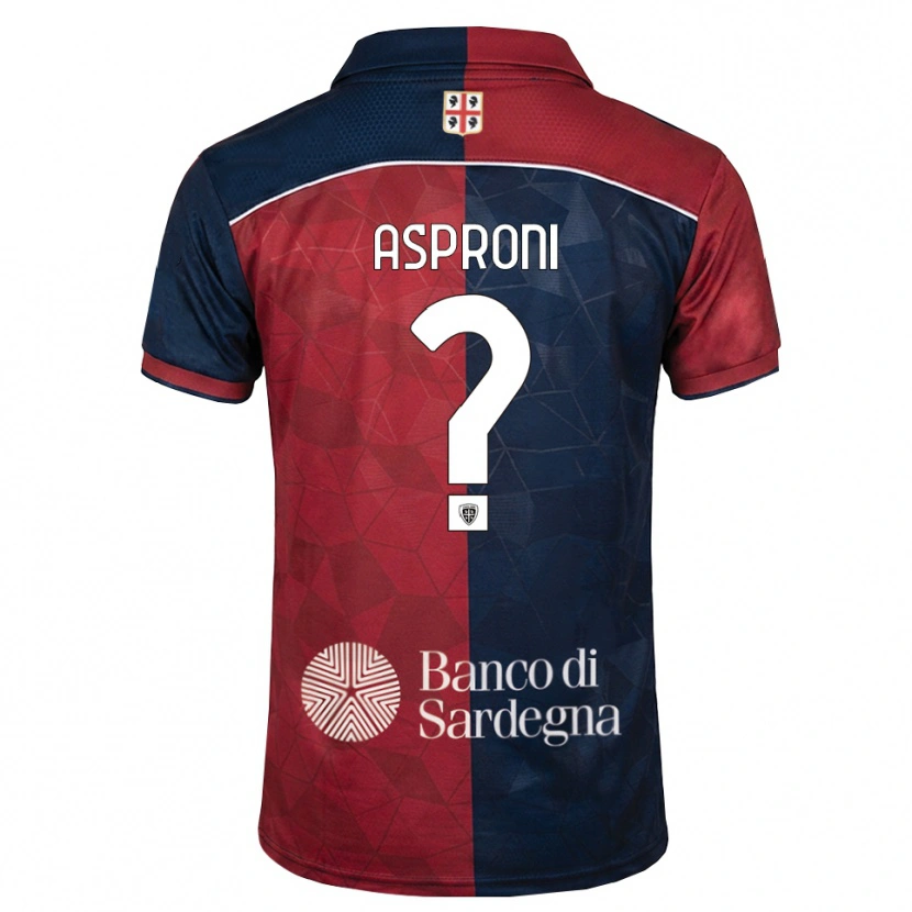 Danxen Kinderen Luca Asproni #0 Bordeauxrood Koninklijk Blauw Thuisshirt Thuistenue 2026/27 T-Shirt België