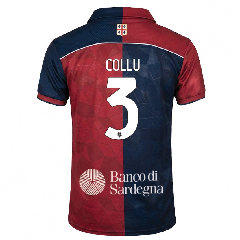 Danxen Kinderen Davide Collu #3 Bordeauxrood Koninklijk Blauw Thuisshirt Thuistenue 2026/27 T-Shirt België