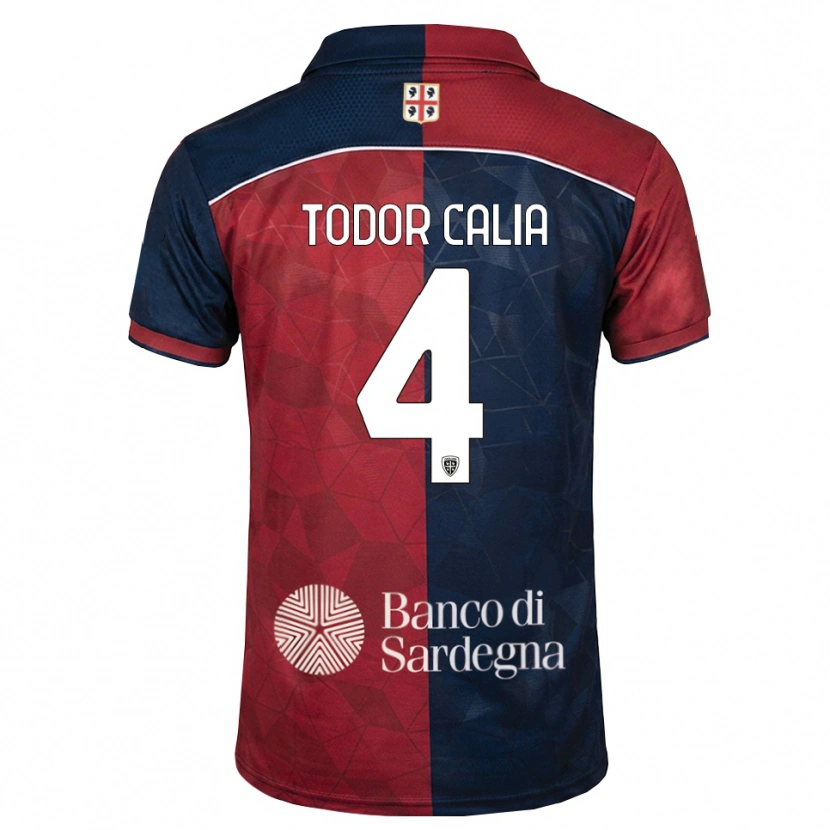 Danxen Kinderen Francesco Todor Calia #4 Bordeauxrood Koninklijk Blauw Thuisshirt Thuistenue 2026/27 T-Shirt België